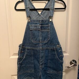 Xhilaration Light Blue Denim Overall Shorts